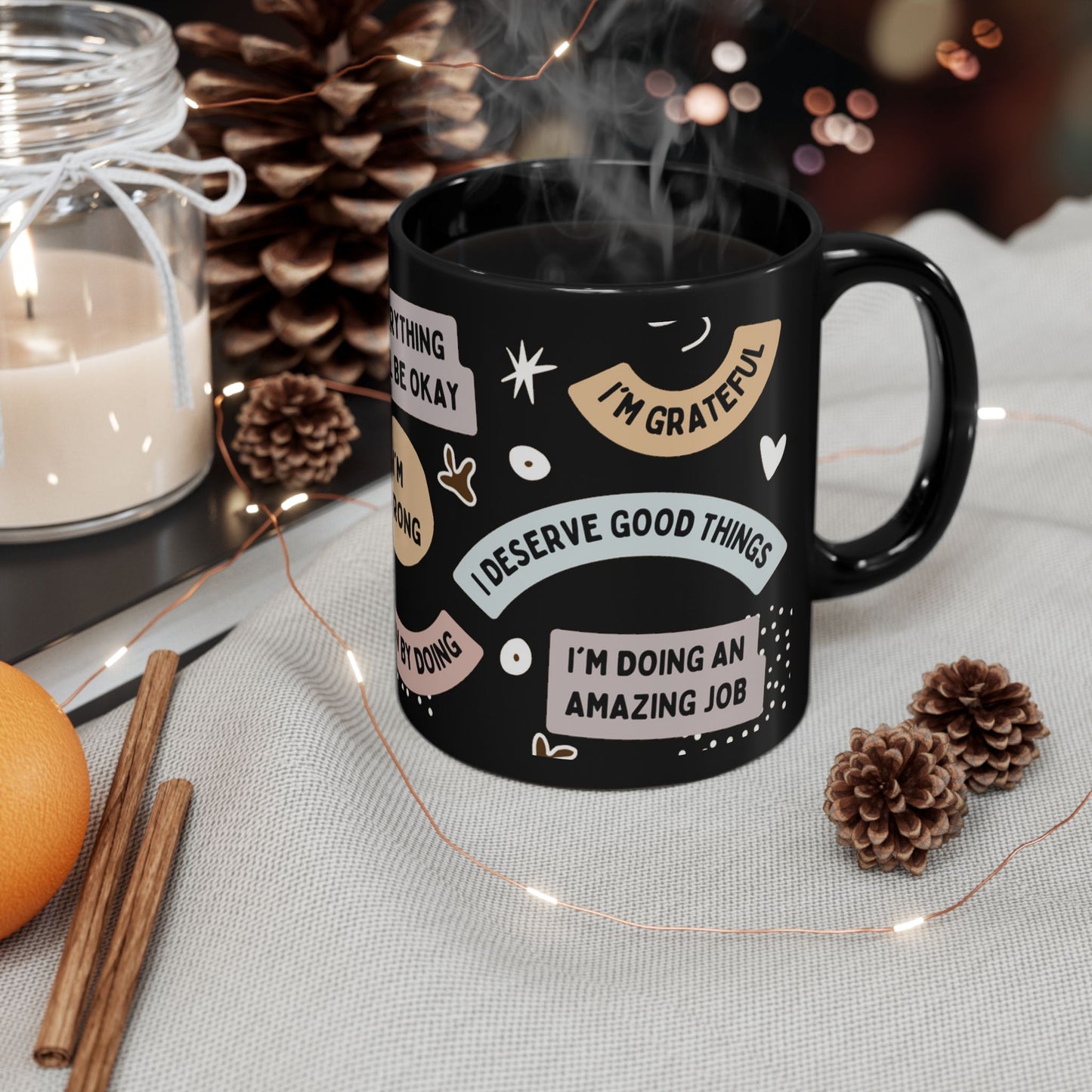 Motivational Printed Black Mug -
ArZaMo