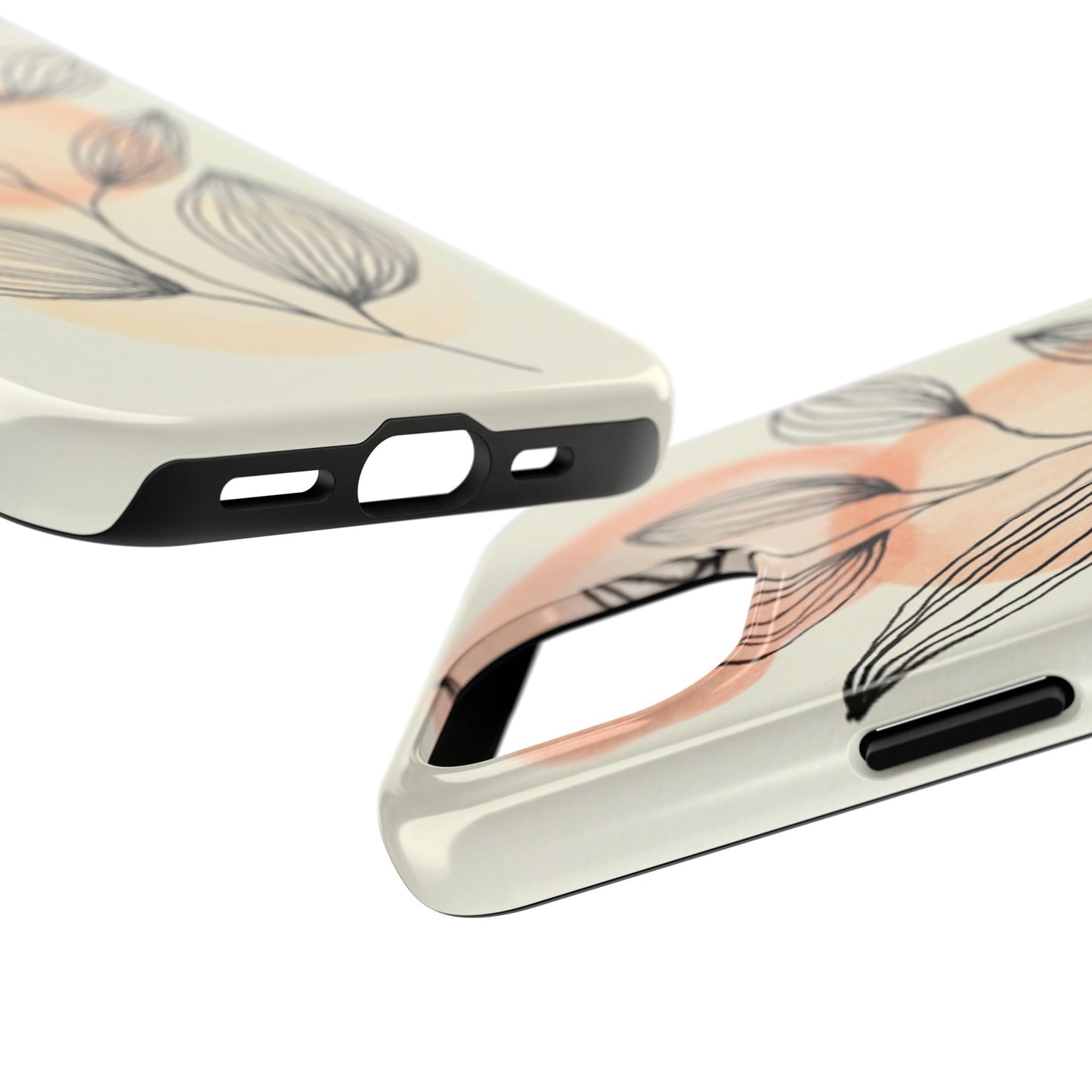 Tough Phone Case Stylish Leaf Design - ArZaMo