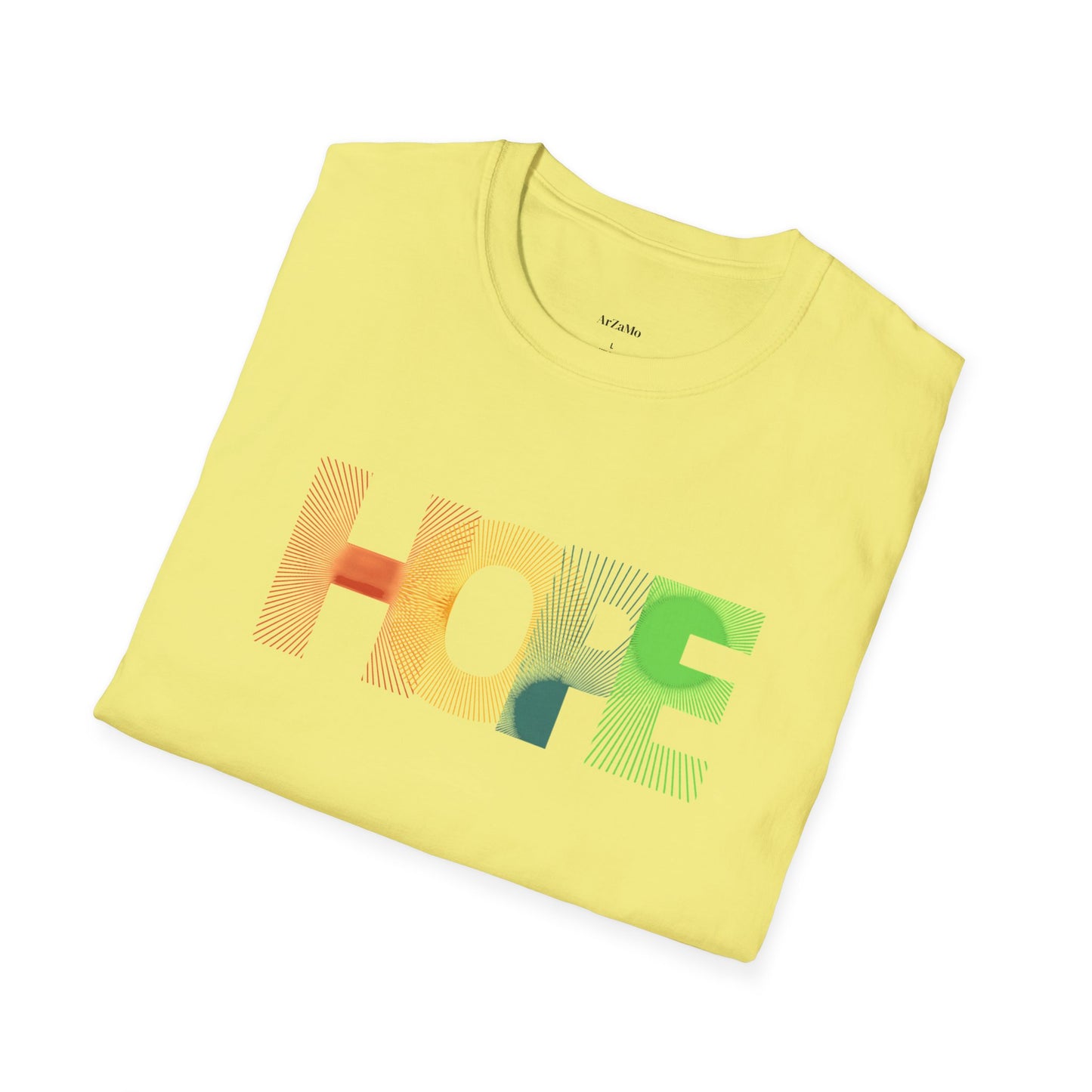 Unisex Softstyle T-Shirt with 'HOPE' Design - Inspirational Graphic Tee - ArZaMo