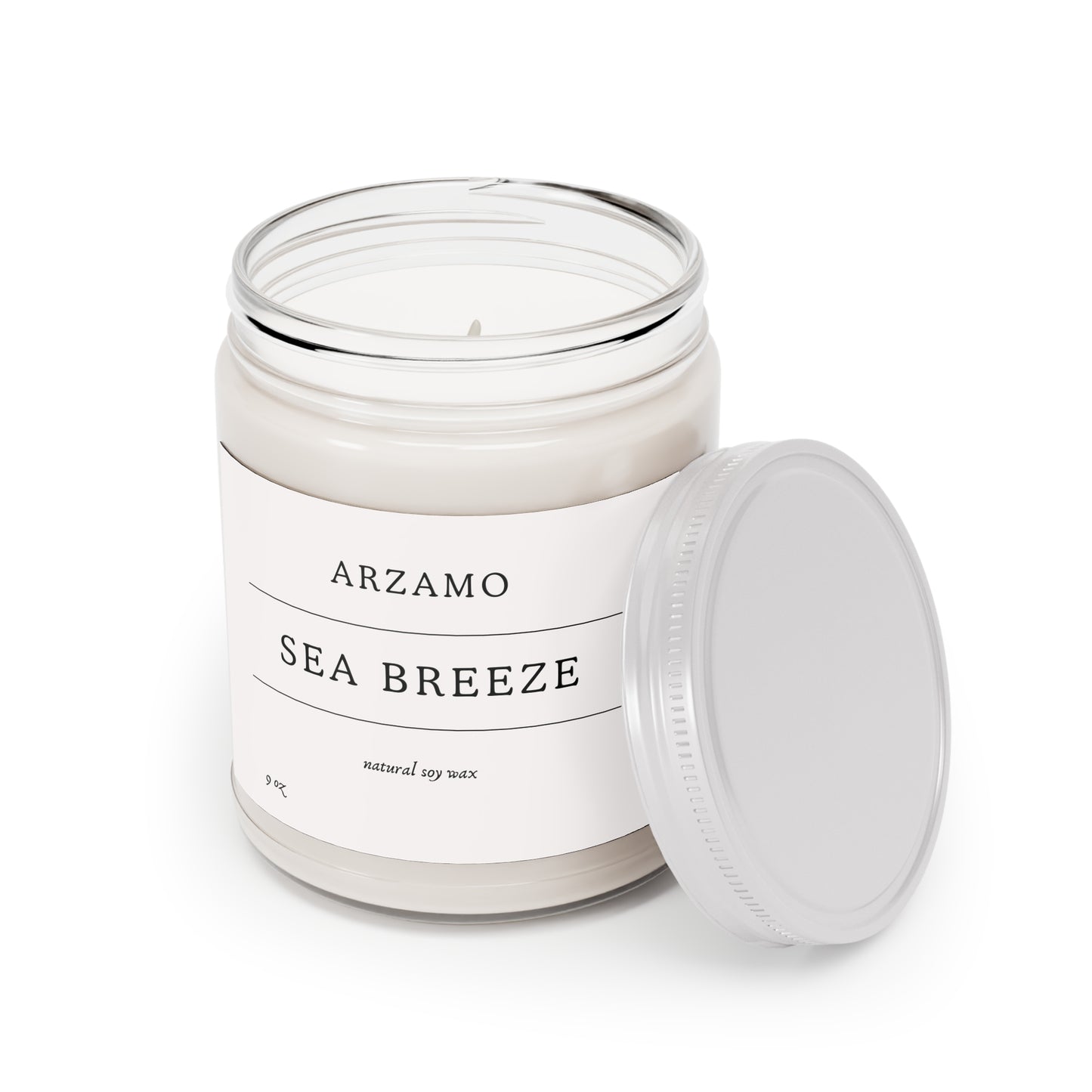 Sea Breeze Scented Candle - Relaxing Aromatherapy - ArZaMo