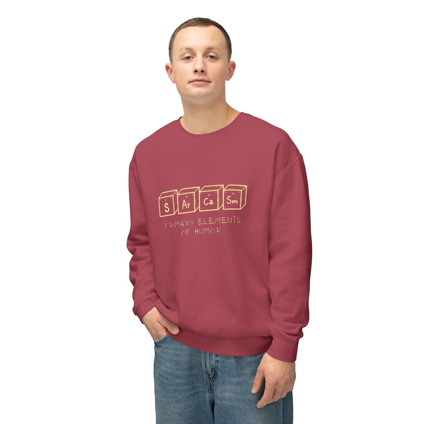 Sarcasm Elements Unisex Lightweight Crewneck Sweatshirt - ArZaMo