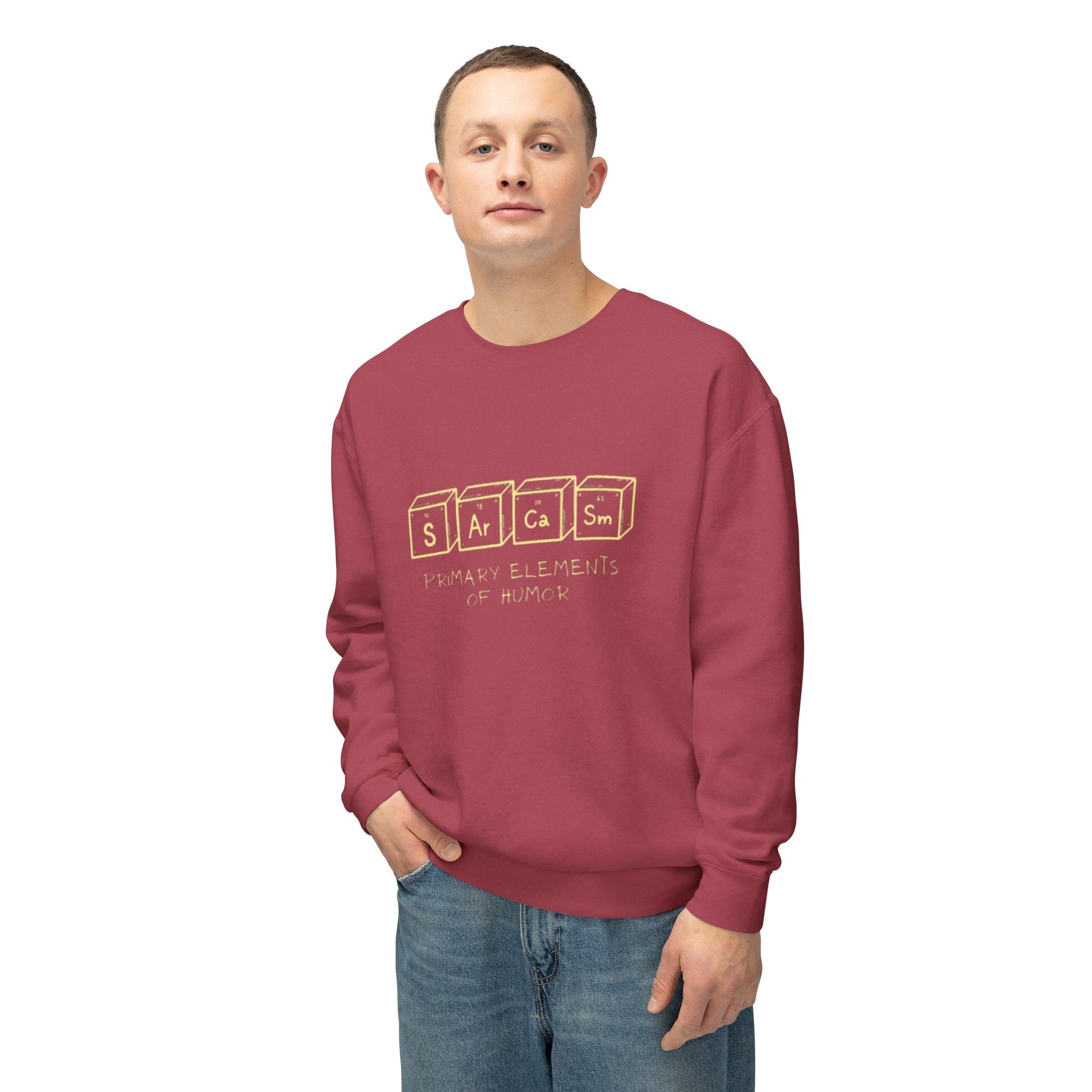 Sarcasm Elements Unisex Lightweight Crewneck Sweatshirt - ArZaMo