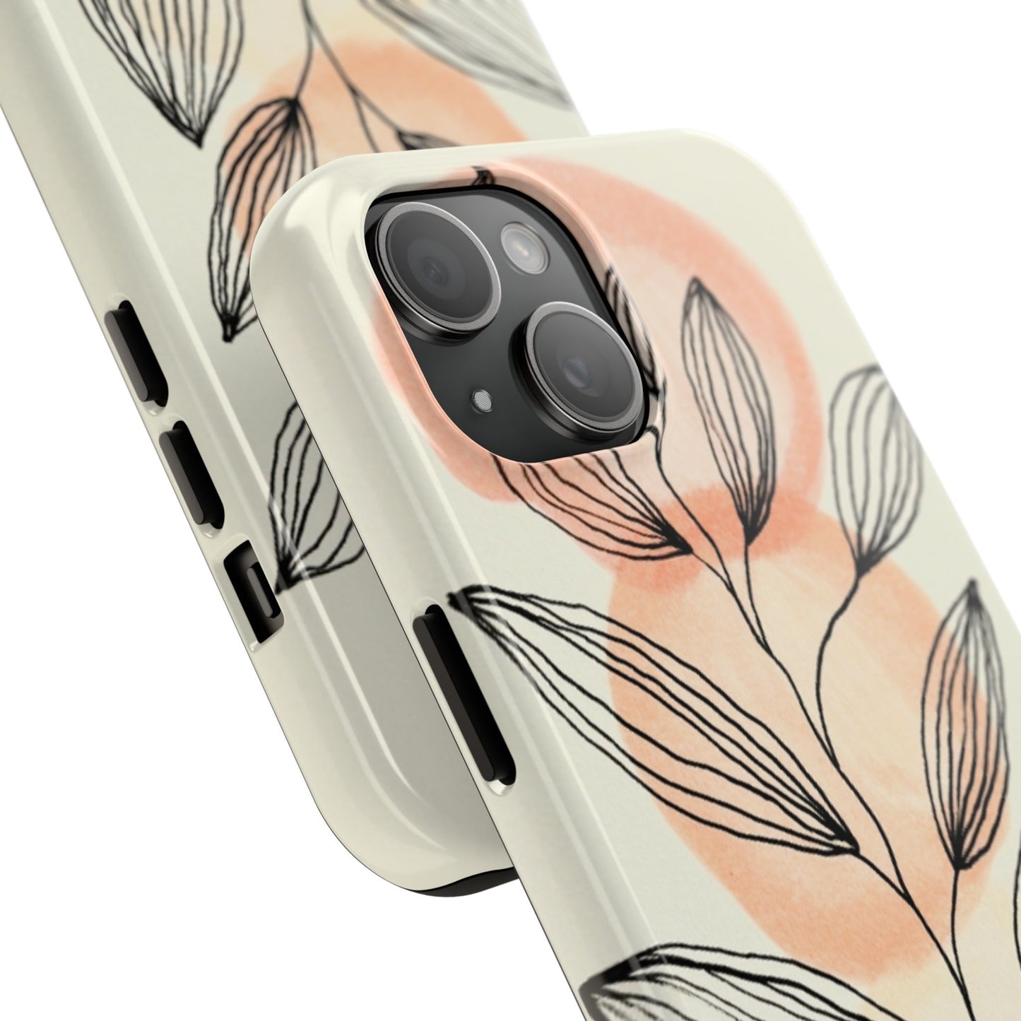 Stylish Leaf Design Tough Phone Case - ArZaMo