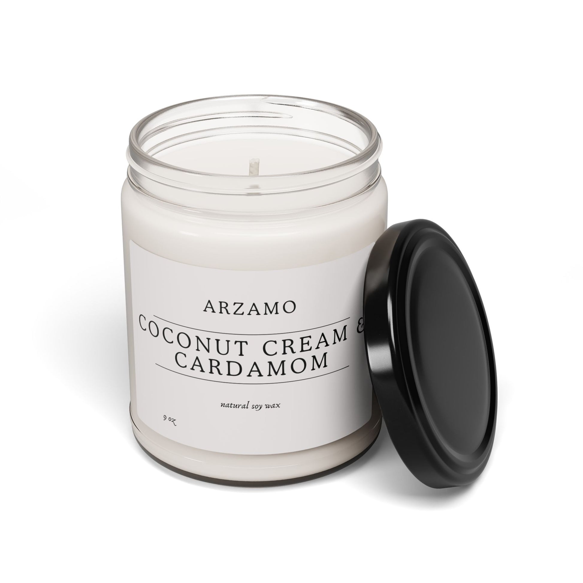 Scented Soy Candle - Coconut Cream  Fragrance - ArZaMo