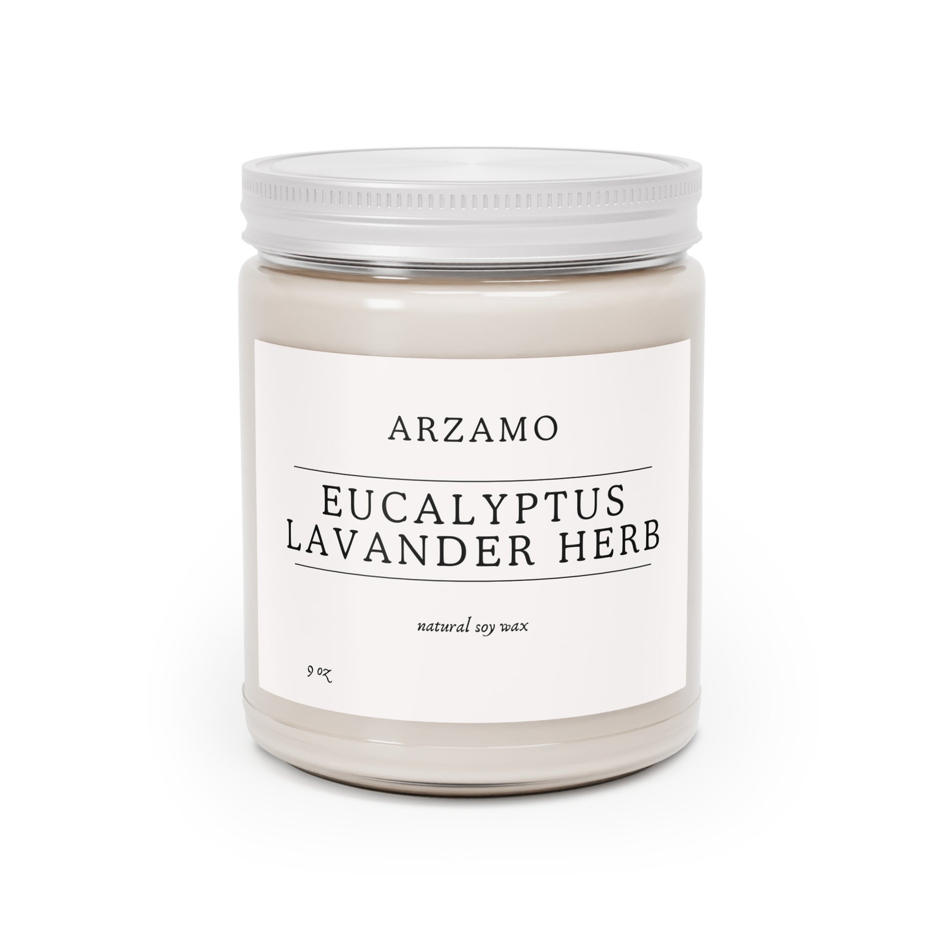 Eucalyptus Lavender Herb Scented Candle - ArZaMo