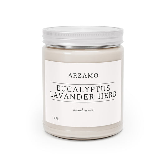 Eucalyptus Lavender Herb Scented Candle - ArZaMo