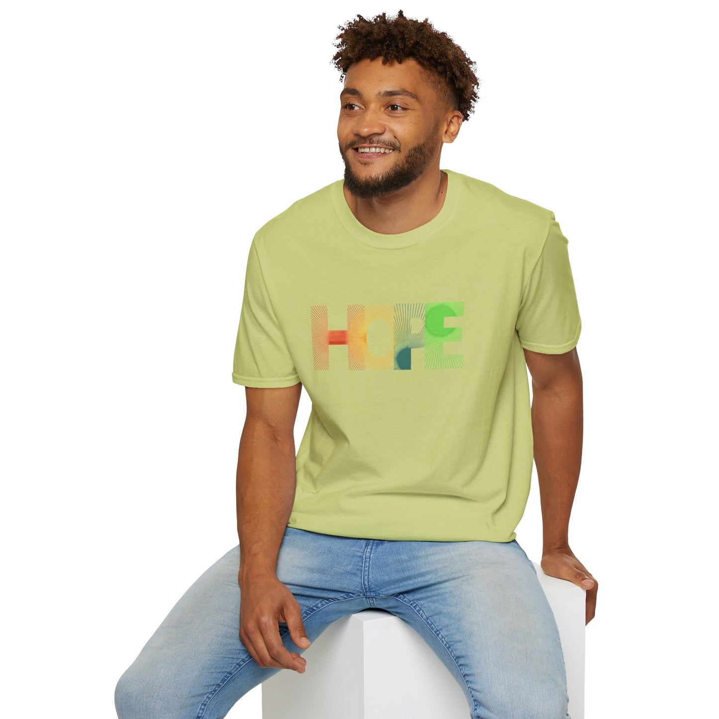 Unisex Softstyle T-Shirt with 'HOPE' Design - Inspirational Graphic Tee - ArZaMo