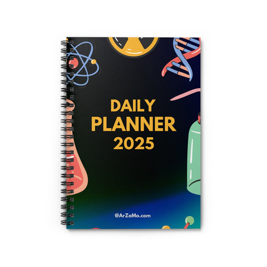 2025 Daily Planner Spiral Notebook - ArZaMo