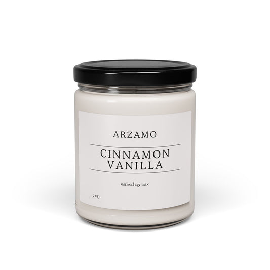 Cinnamon Vanilla Scented Soy Candle  - ArZaMo