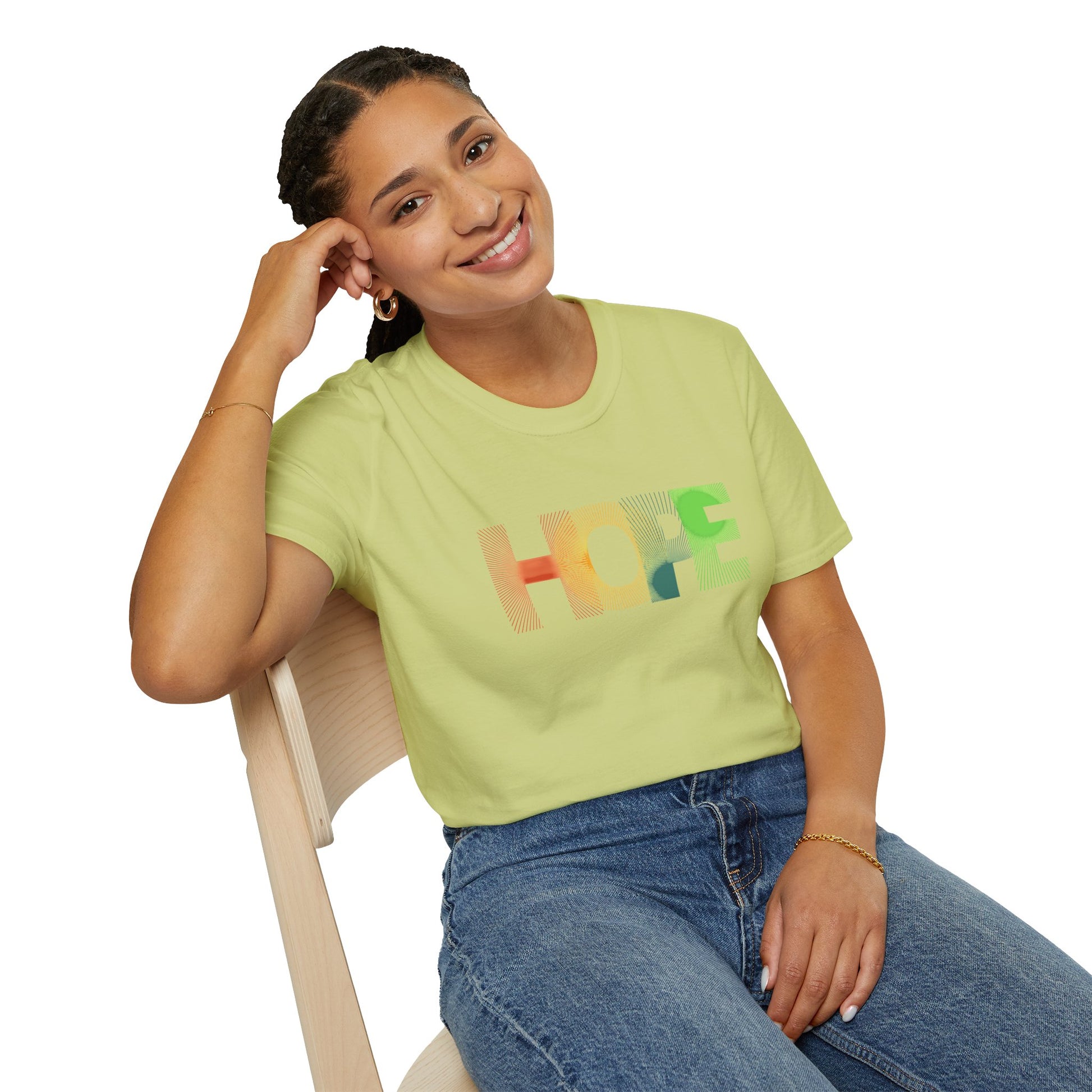 Unisex Softstyle T-Shirt with 'HOPE' Design - Inspirational Graphic Tee - ArZaMo