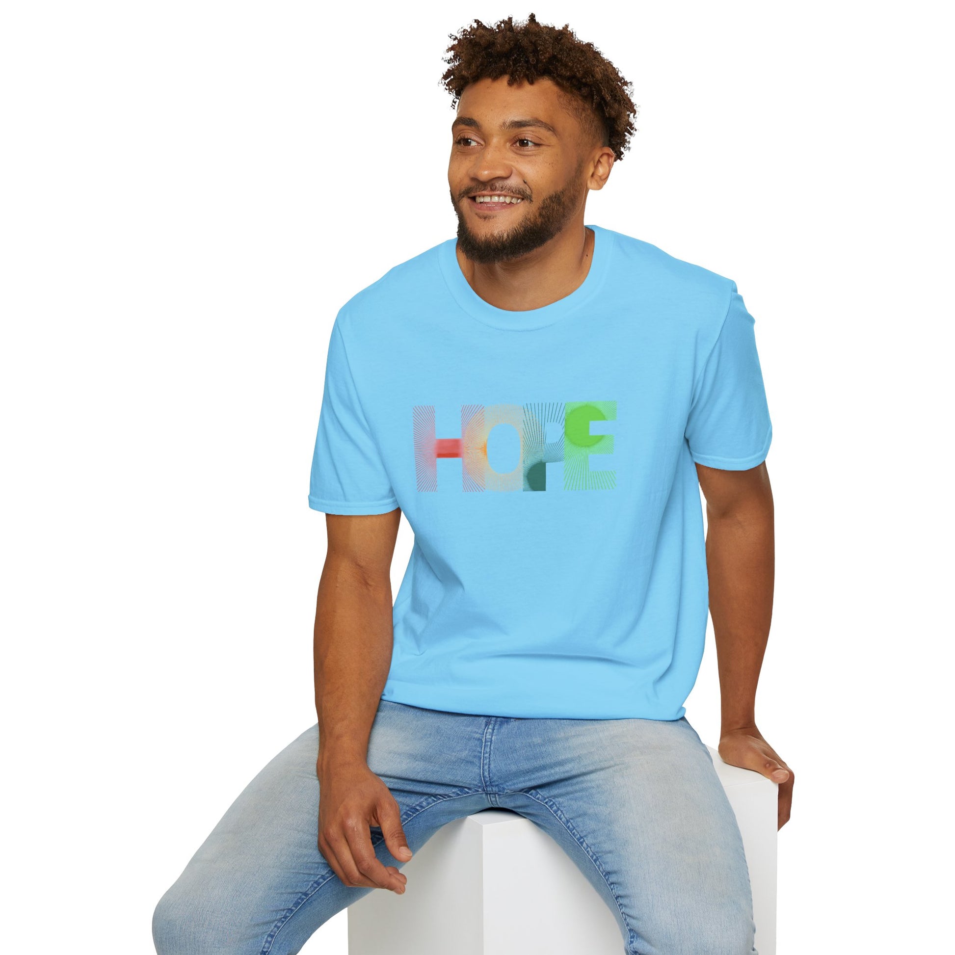 Unisex Softstyle T-Shirt with 'HOPE' Design - Inspirational Graphic Tee - ArZaMo