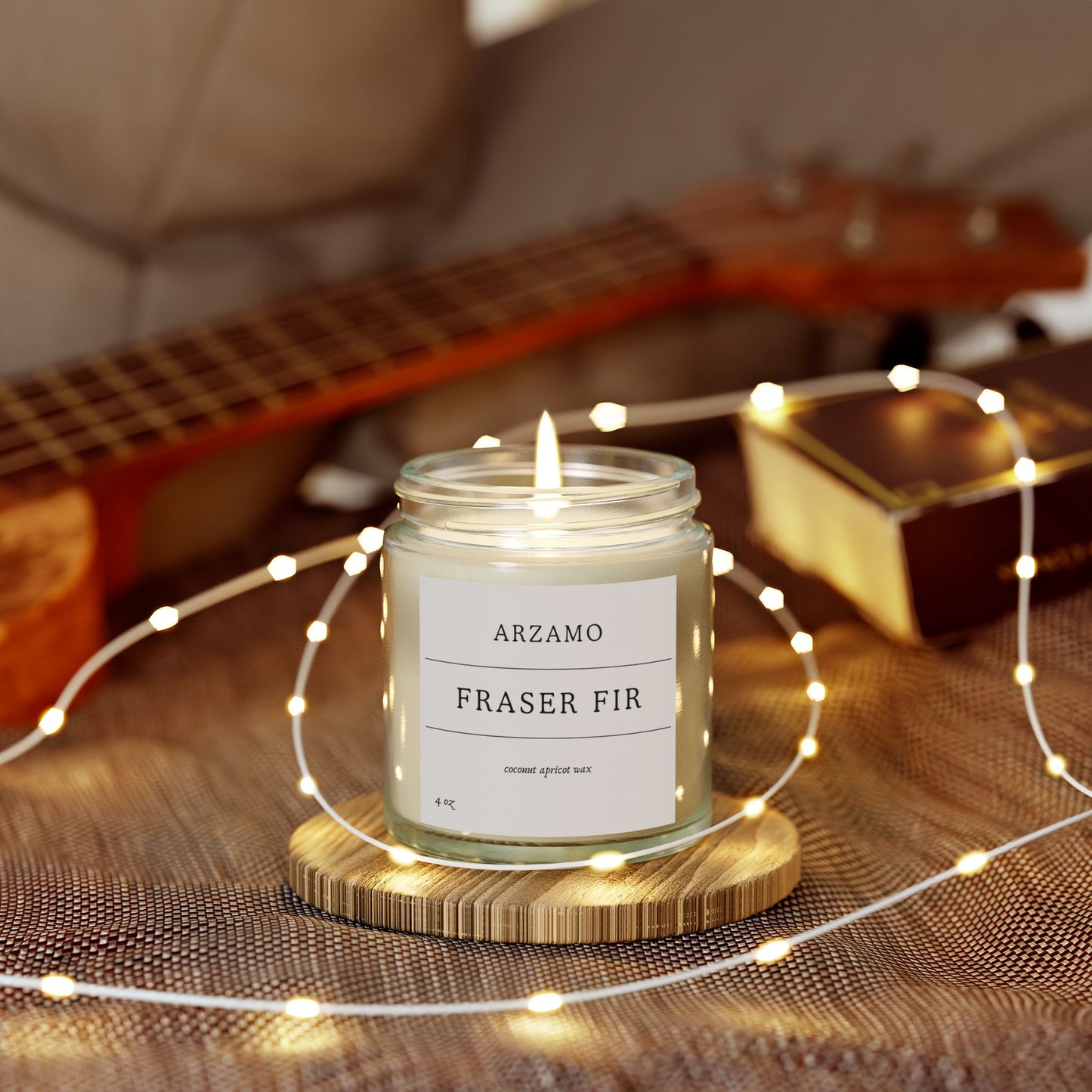 Fraser Fir Scented Candle - Coconut Apricot Wax - ArZaMo