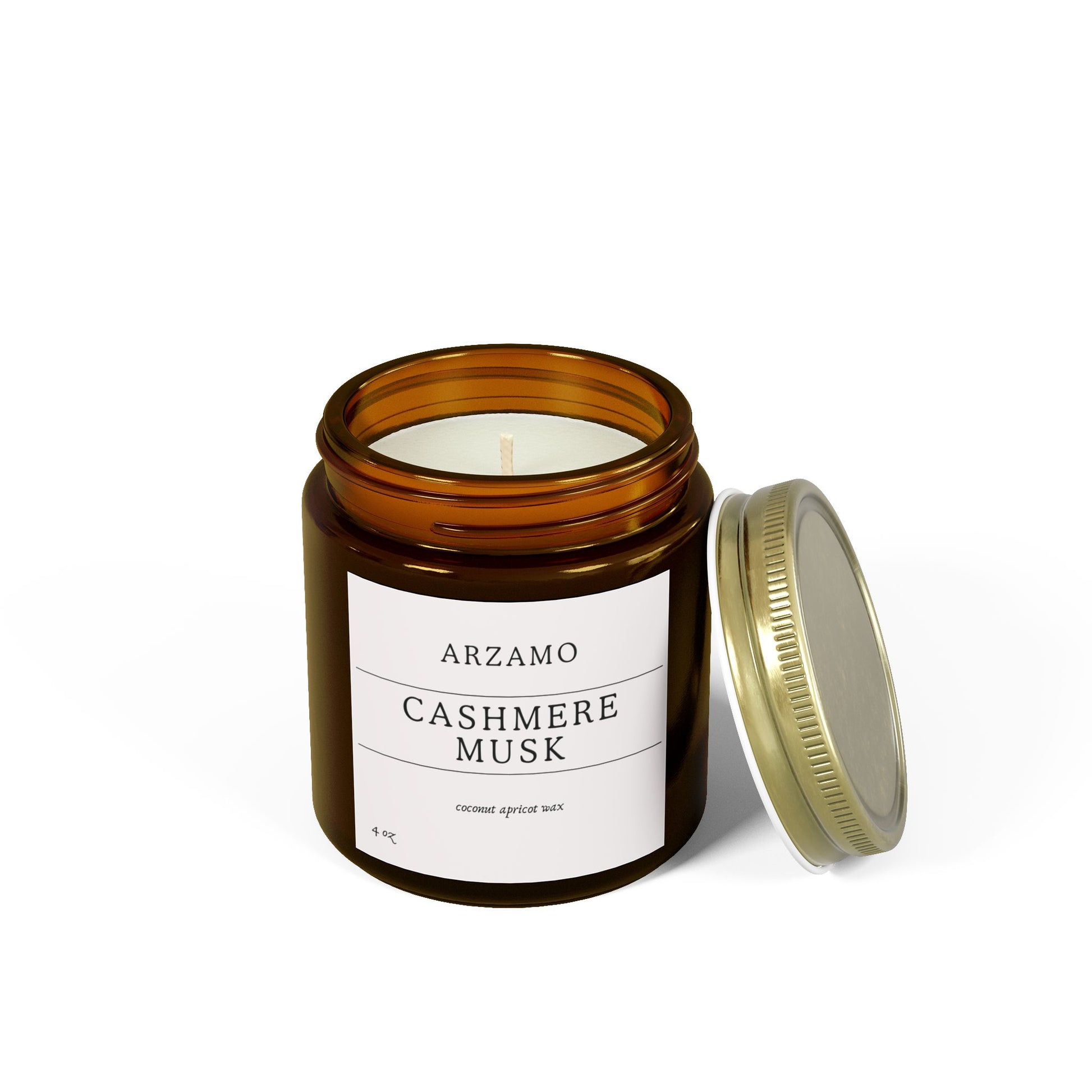 Cashmere Musk Scented Candle - Coconut Wax - ArZaMo