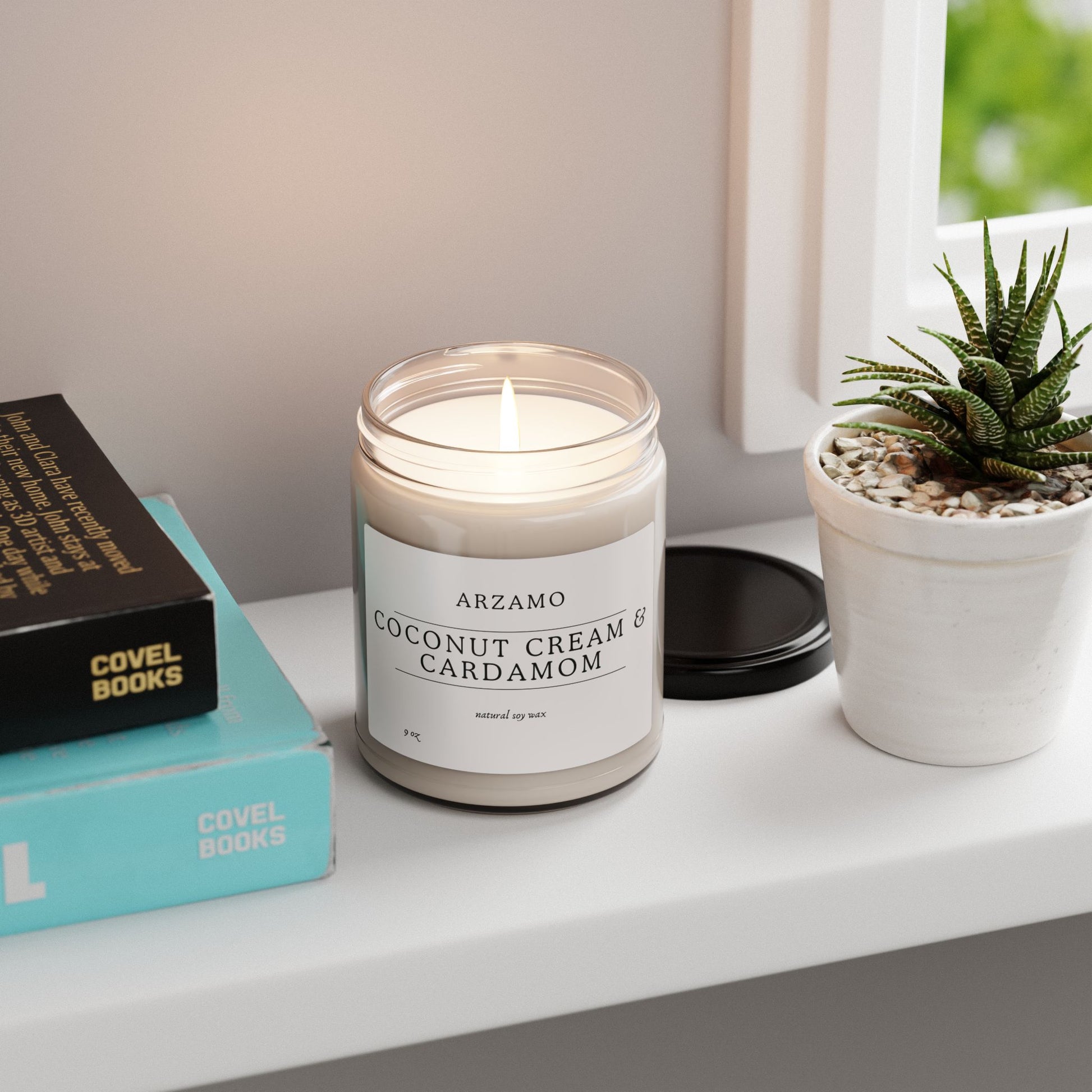 Scented Soy Candle - Coconut Cream  & Home Fragrance - ArZaMo