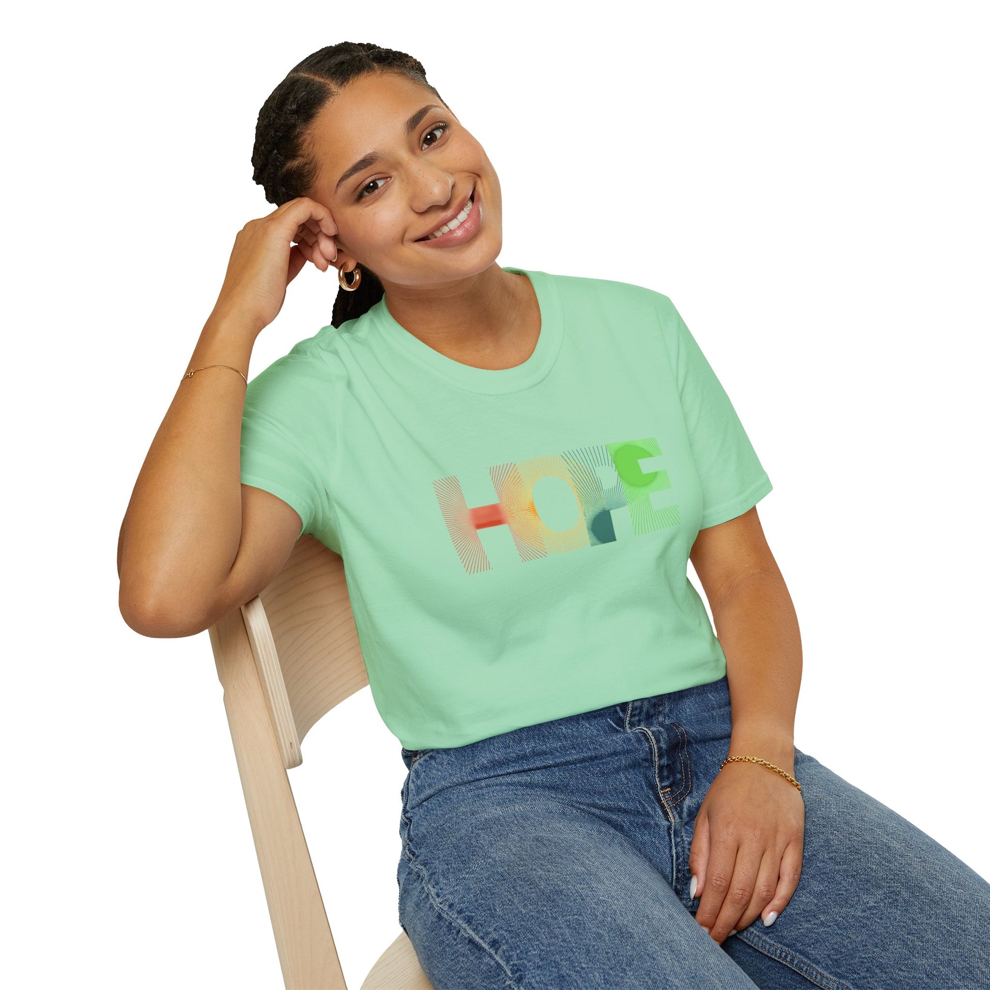 Unisex Softstyle T-Shirt with 'HOPE' Design - Inspirational Graphic Tee - ArZaMo