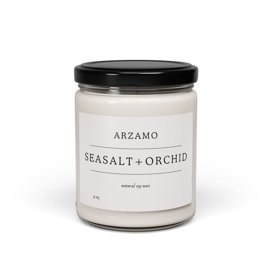 Seasalt + Orchid Scented Soy Candle - ArZaMo