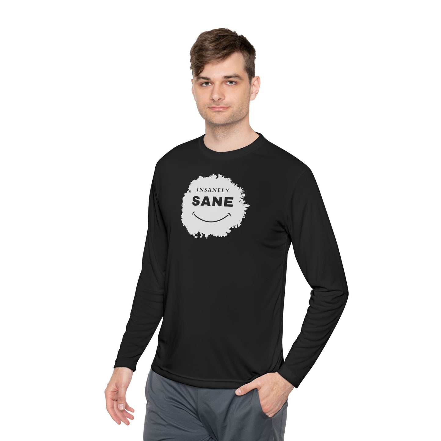 Insanely Sane Unisex Lightweight Long Sleeve Tee - Casual Comfort Clothing - ArZaMo