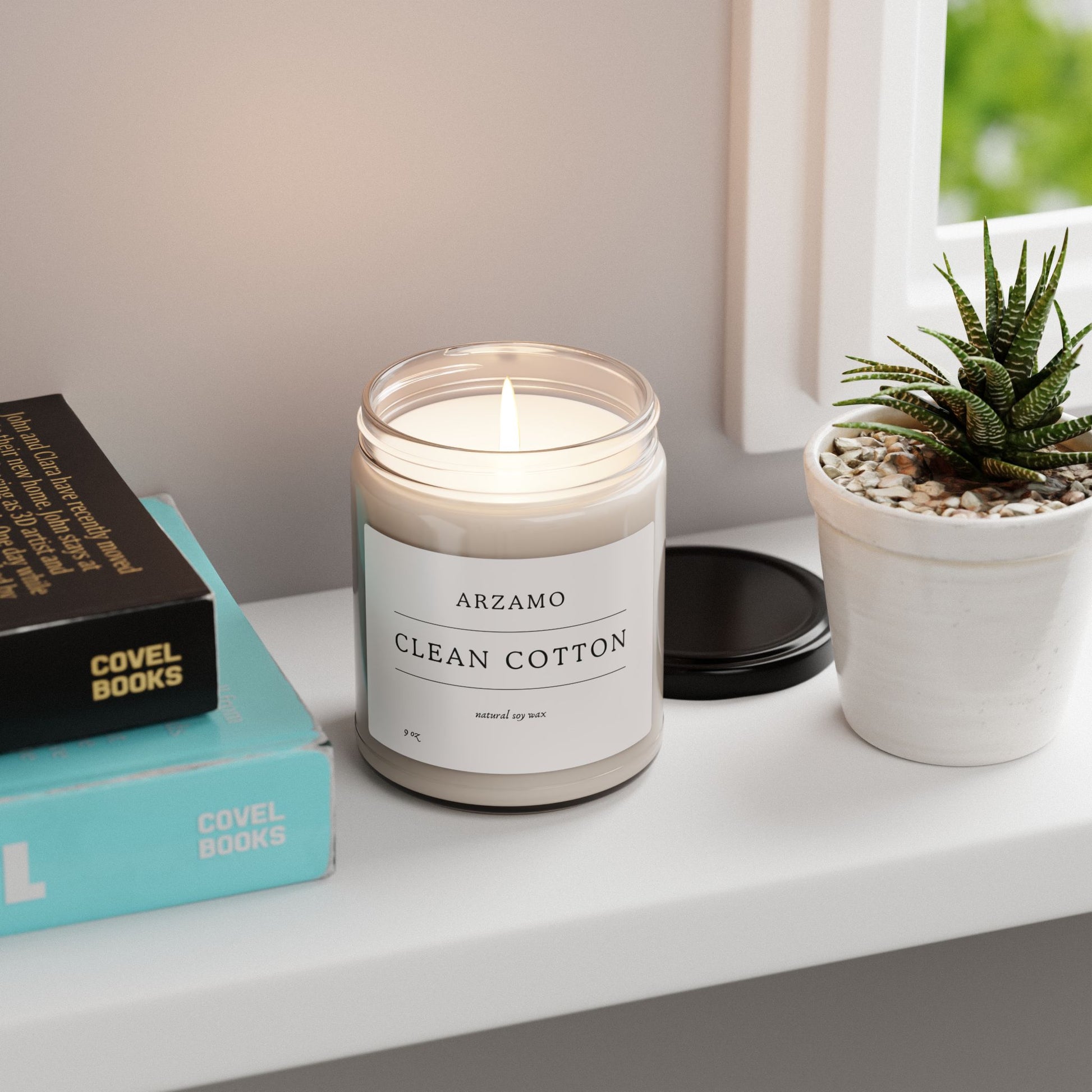 Cotton Scented Soy Candle - ArZaMo