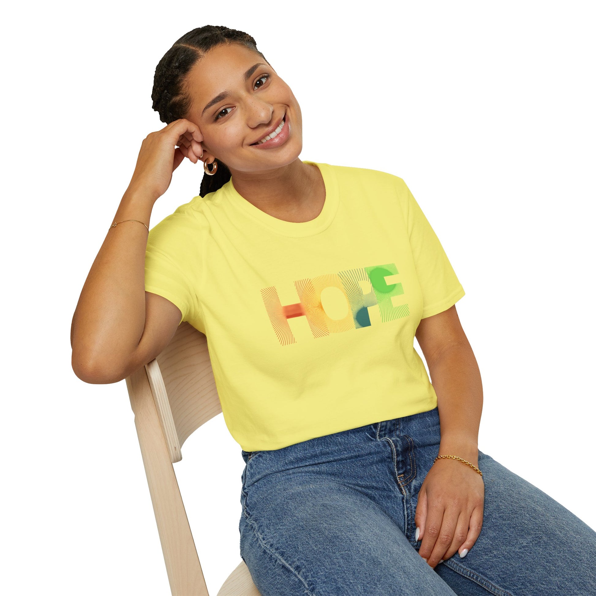 Unisex Softstyle T-Shirt with 'HOPE' Design - Inspirational Graphic Tee - ArZaMo